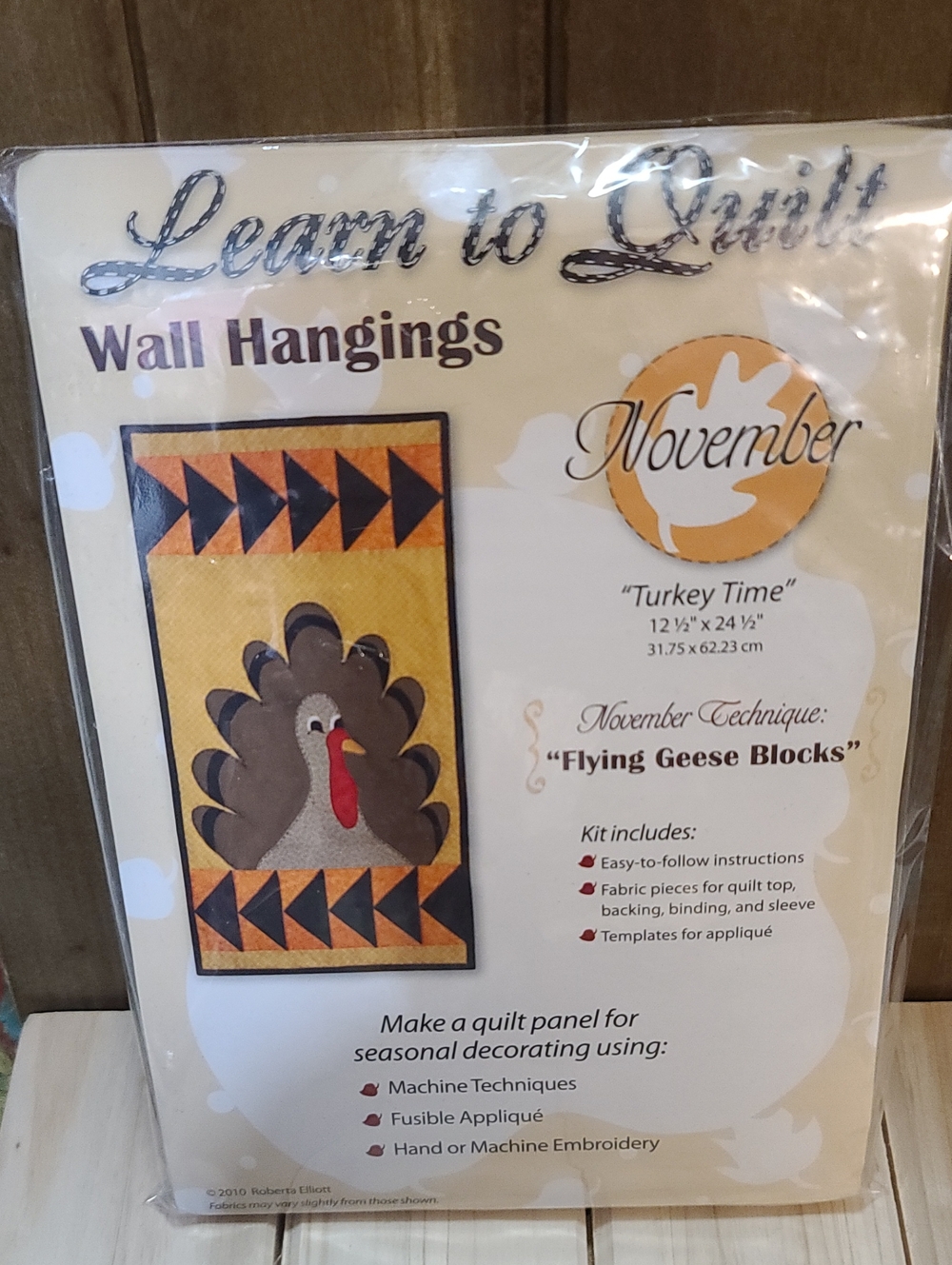 Turkey Time Learn To Quilt Wall Hanging Kit- NWT Autumn Fabric Sewing